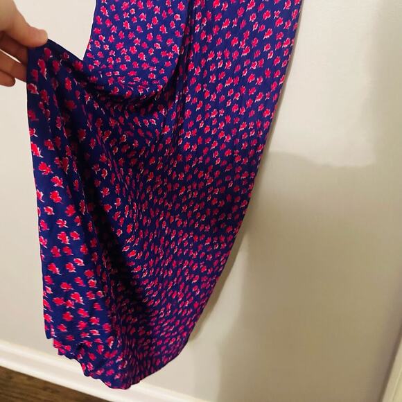 Prabal Gurung Women's Purple Printed Jackie Twist Front Midi Dress Size 10 - Picture 11 of 15